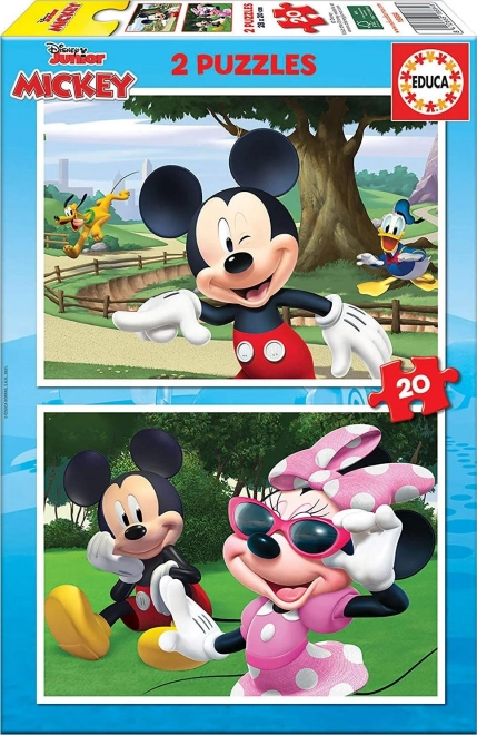 Puzzle Mickey e amici 2x20 pezzi