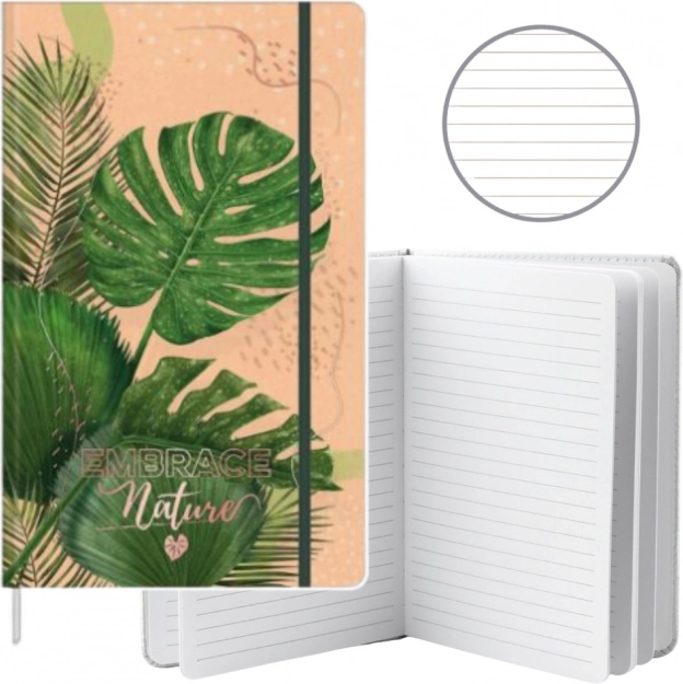 Taccuino A5 Con Motivo Monstera - 80 Fogli