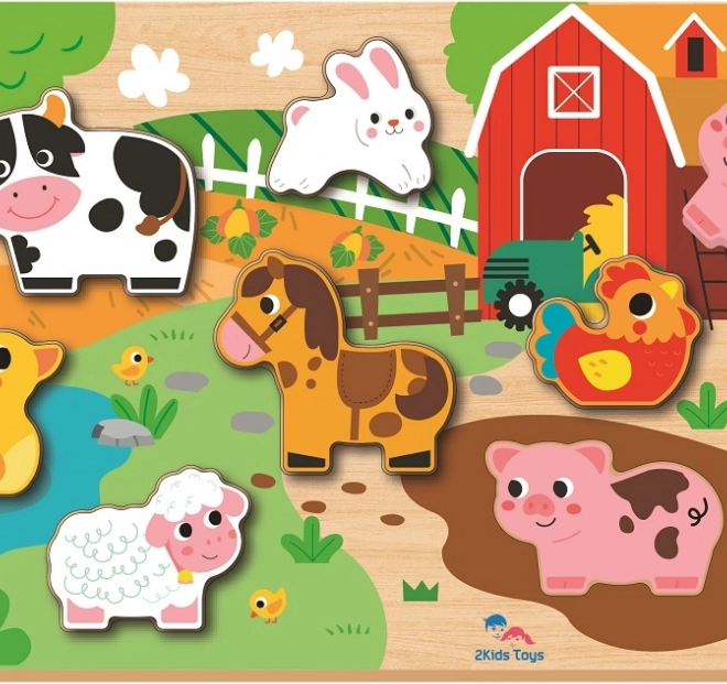 Puzzle ad incastro Fattoria per bambini di 2Kids Toys