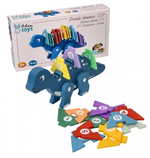 Dinosauro con puzzle numerici