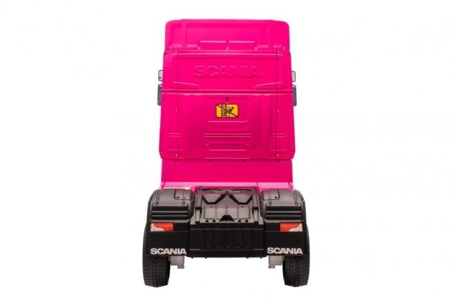 Auto elettrico Scania rosa 4x4