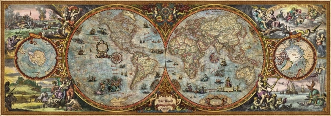 puzzle panoramico mappa del mondo