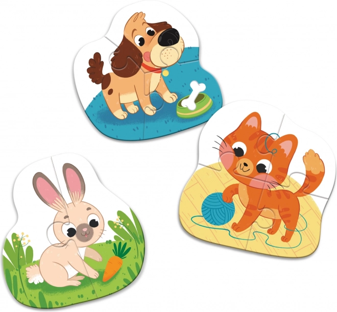 Puzzle animali domestici per bambini DODO 3 in 1