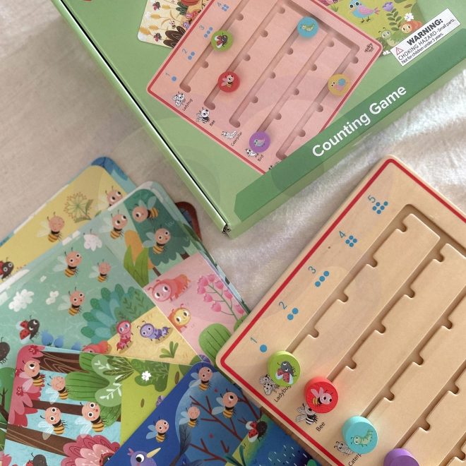 Tooky Toy gioco in legno Imparare a contare gli animali