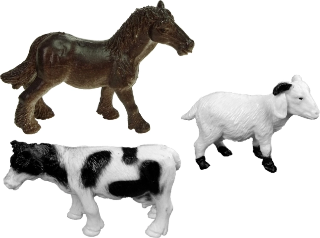Realistiche figurine di animali da fattoria