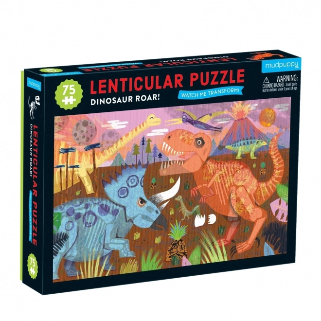 Puzzle Lenticolare Dinosauri 75 Pezzi