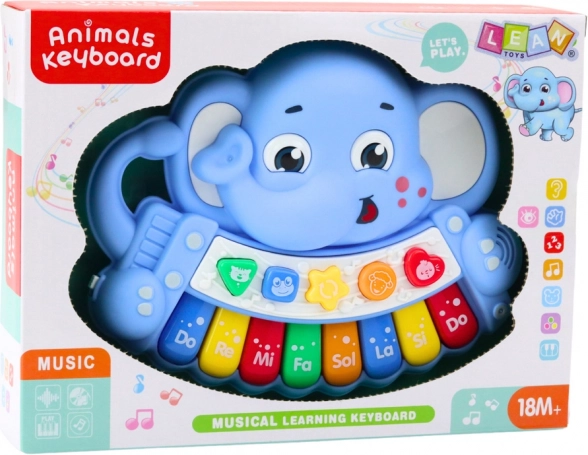 Pianoforte interattivo Elefantino Blu – Melodie, Scale, Suoni di animali