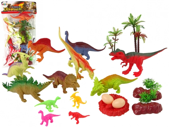 Set di Dinosauri con Accessori 21 Pezzi