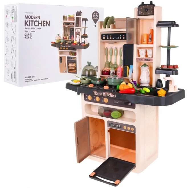 Cucina multifunzione per bambini con rubinetto e piano cottura interattivo