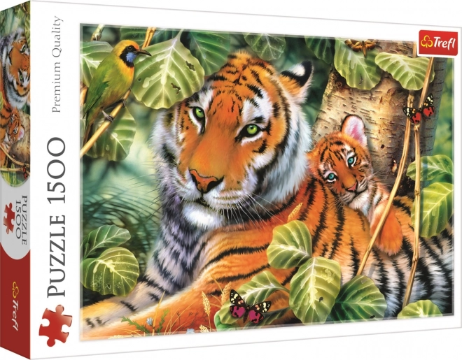 Puzzle 1500 pezzi Tigre con cucciolo