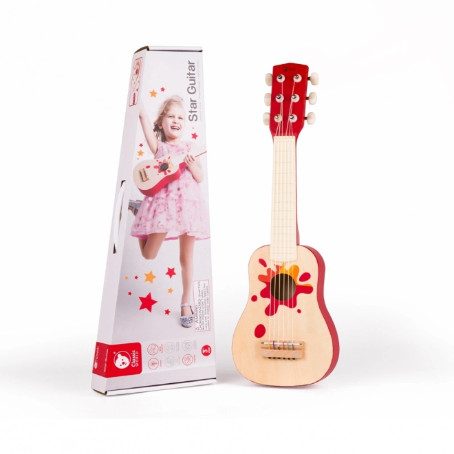 Chitarra in legno con plettro per bambini