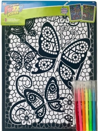 Coloriage di velluto Farfalle con pennarelli