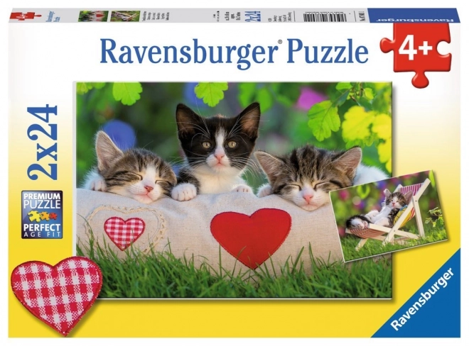 Puzzle 2 in 1 Gattini Dormienti di Ravensburger