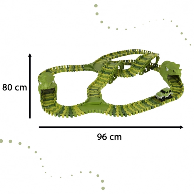 Pista da corsa dinosauri con auto 240 pezzi