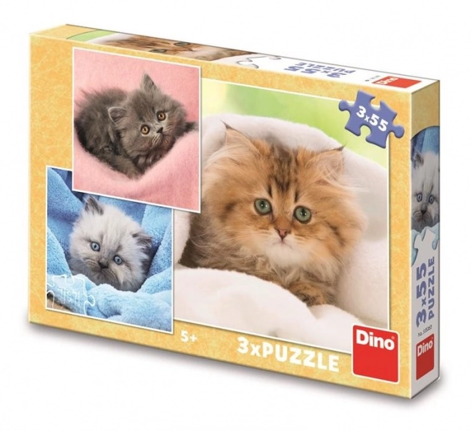 Puzzle Adorabili Gattini 3x55 Pezzi