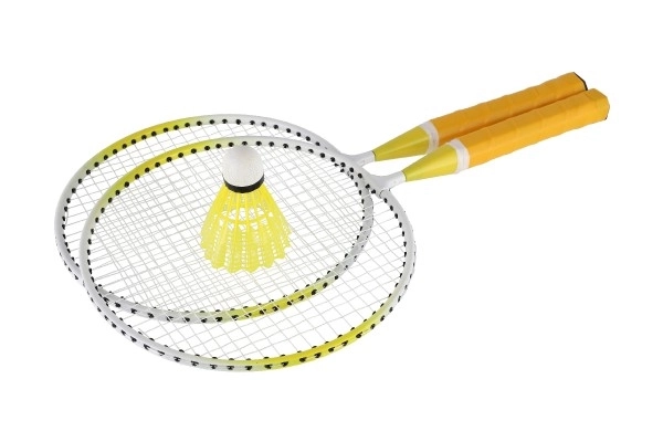 Set badminton per bambini metallo/plastica con due racchette e volano