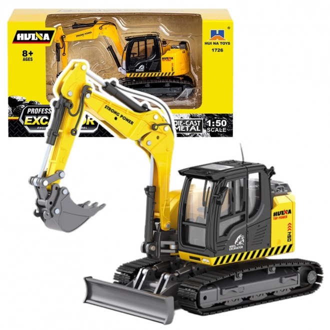 Escavatore cingolato in metallo con ribaltabile Huina 1:50