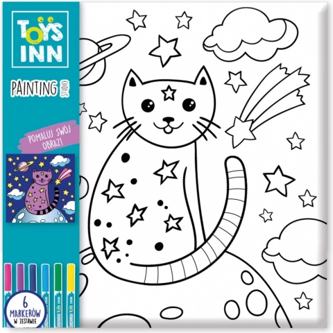 Immagine da colorare con pennarelli – gatto