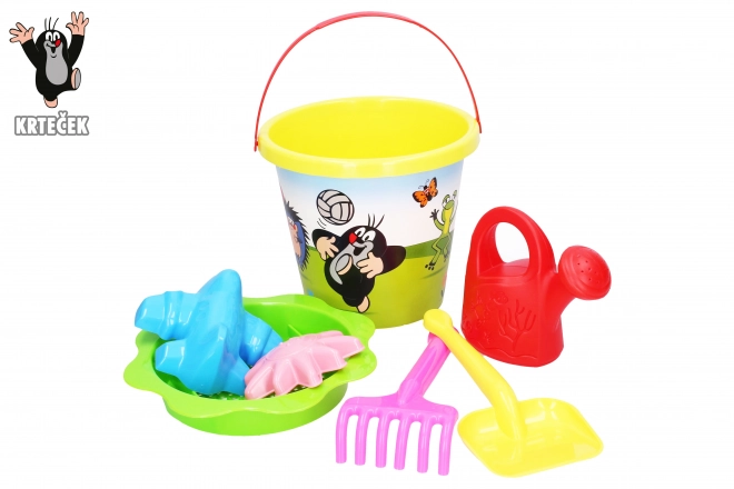 Set giochi na sabbia Krtek grande 3,5 L gialla