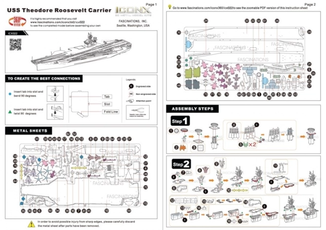 Puzzle 3D portaerei USS Theodore Roosevelt METAL EARTH