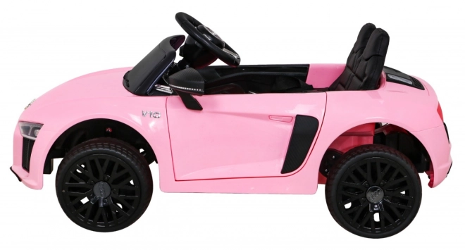 Auto elettrico per bambini Audi R8 rosa con telecomando