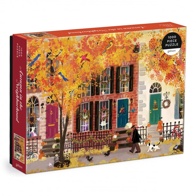 Puzzle Galison Autunno nel Quartiere 1000 Pezzi