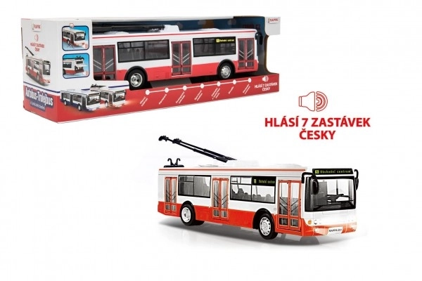 Autobus Articolato Parlante in Plastica 29cm Rosso