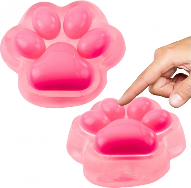 Gniotek sensoriale antistress zampa di gatto rosa