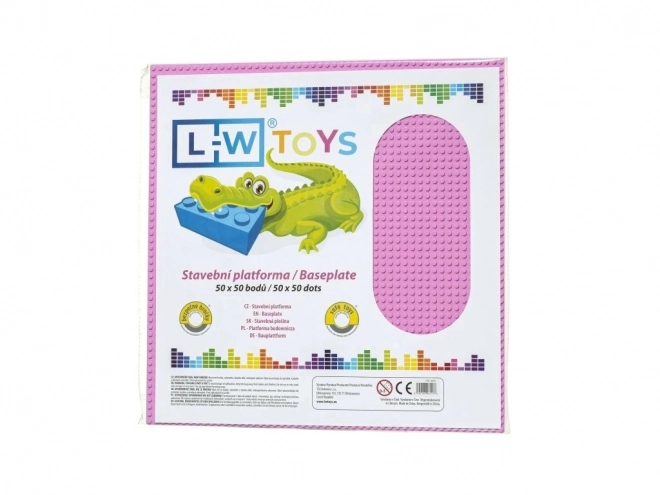 Grande base da costruzione rosa L-W Toys