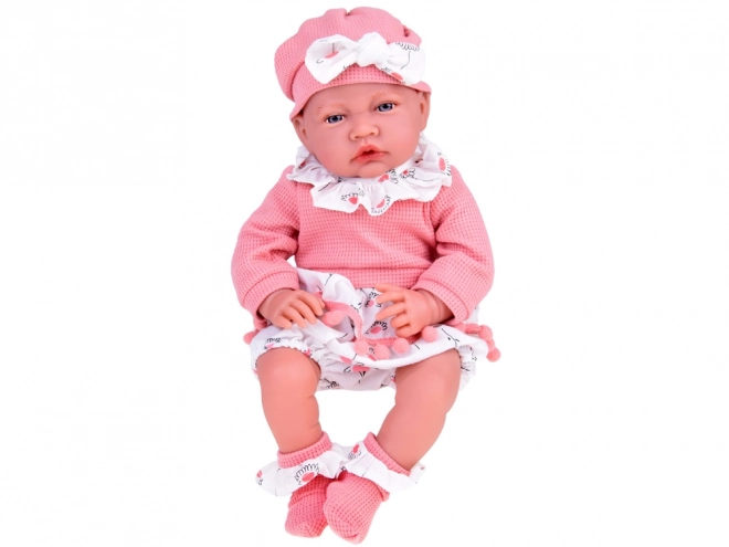 Bambola interattiva BOBAS bambina con set rosa
