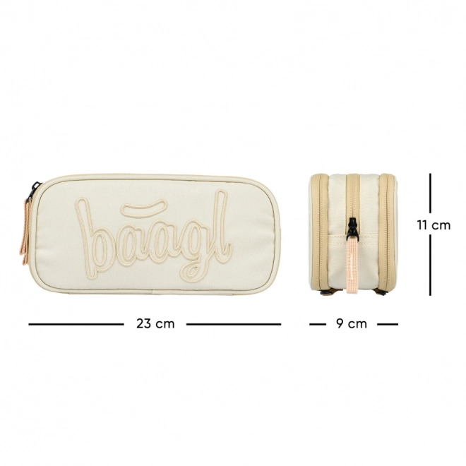 Set BAAGL Coolmate Beige: zaino, astuccio, sacchetto