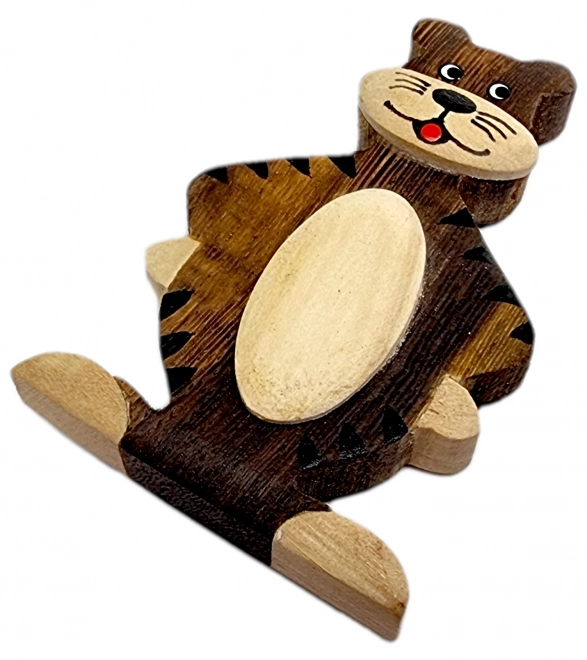 Magnete in legno grande tigre