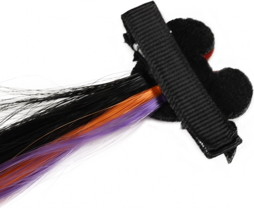 Ciocca di capelli arcobaleno con fermaglio di Halloween