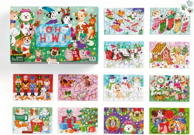 Puzzle del conto alla rovescia pre-natalizio set 12 pezzi