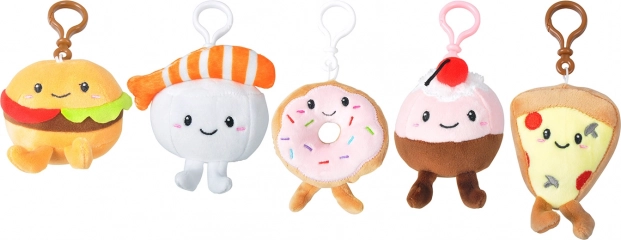 portachiavi in peluche food mix 8 cm