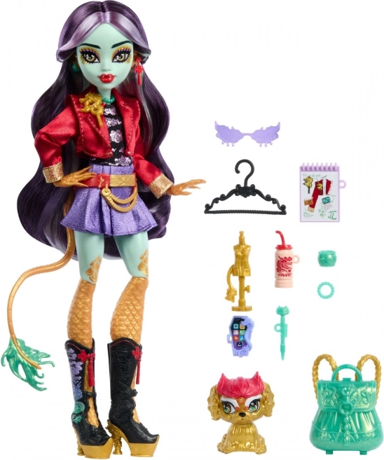 Bambola Monster High Jinafire Long con animaletto