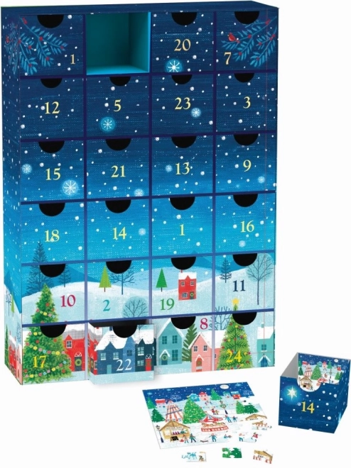 Calendario dell'Avvento con puzzle di Eurographics: Villaggio di Natale