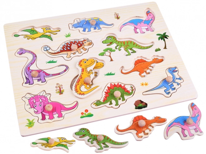 Puzzle in legno con dinosauri