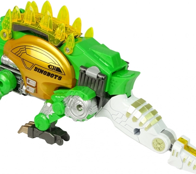 Dinobots 2v1 Stegosaurus verde - dinomu a dardi in schiuma