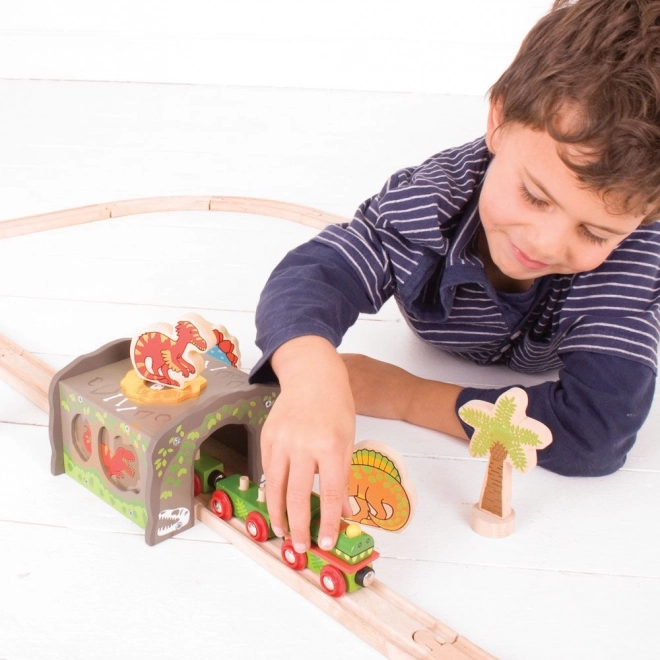 Tunnel Dinosauri T-Rex di Bigjigs Rail