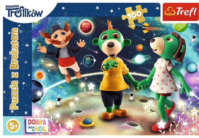 Puzzle brillantini Trefl: Tra le stelle 100 pezzi