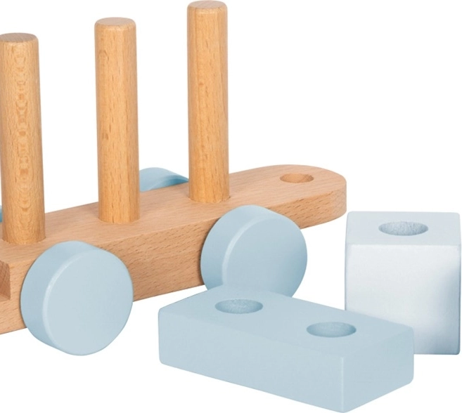 Piccolo Treno in Legno da Assemblare di Small Foot Blu