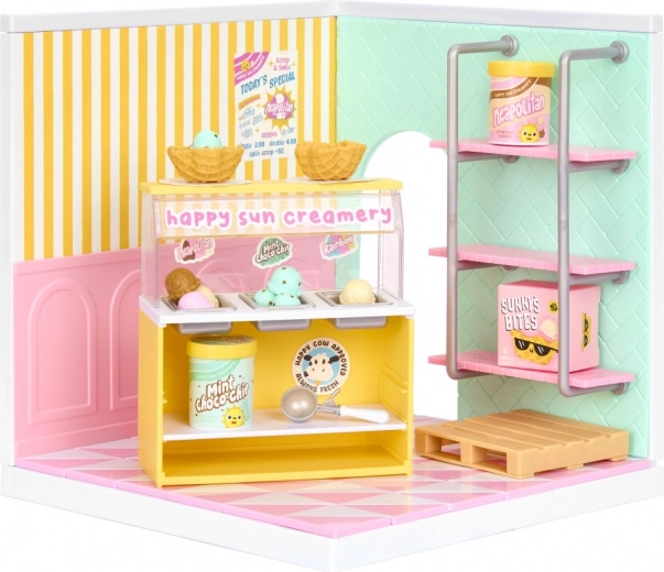 Gelateria piena di dolci dettagli