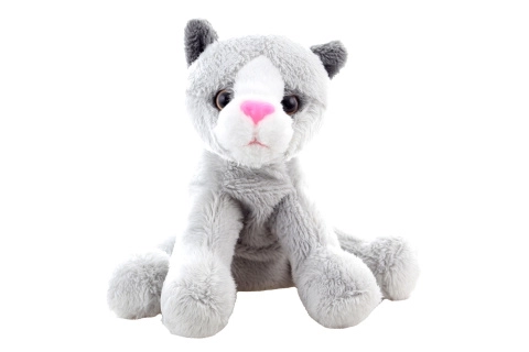 Gatto di peluche grigio 15 cm