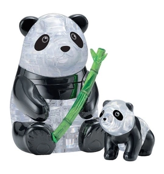 Puzzle 3D Crystal Panda con Cucciolo