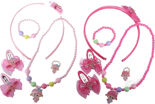 Set di moda con bambola 6 pezzi