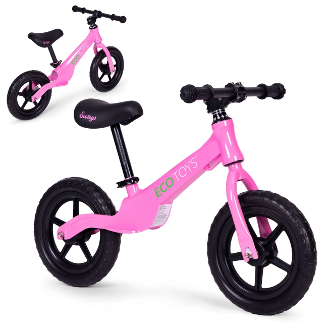 Bicicletta senza pedali ECOTOYS rosa per bambini