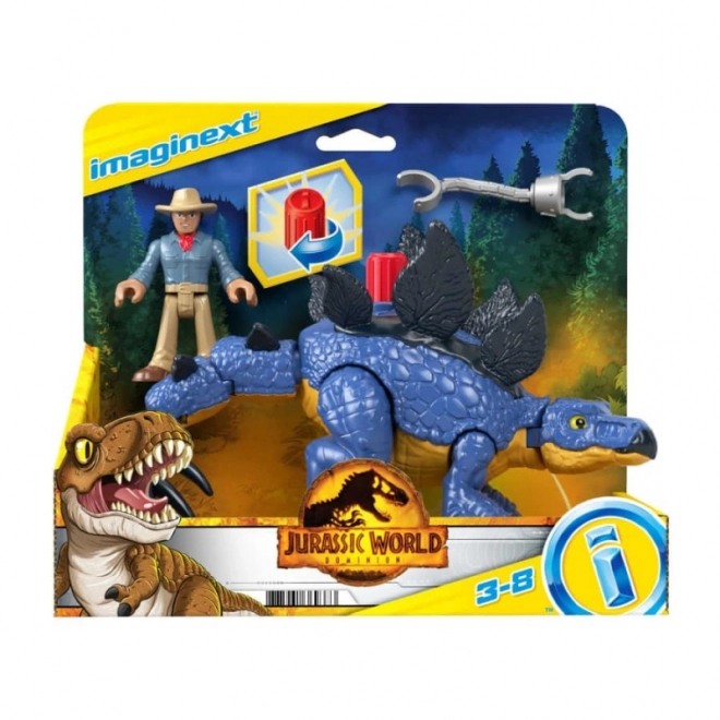 Set Imaginext Jurassic World Stegosaurus e Dr. Grant