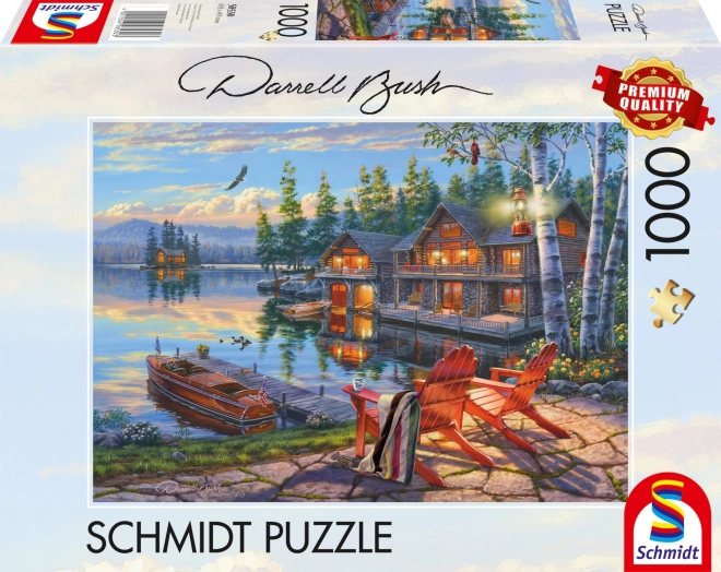 Puzzle Schmidt Břehy del lago Loon, New York 1000 pezzi