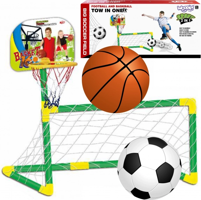 Set sportivo 2 in 1 Basket e Calcio per Bambini Woopie